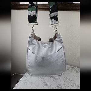 Ahdorner Silver Women's Bag with Camouflage Strap